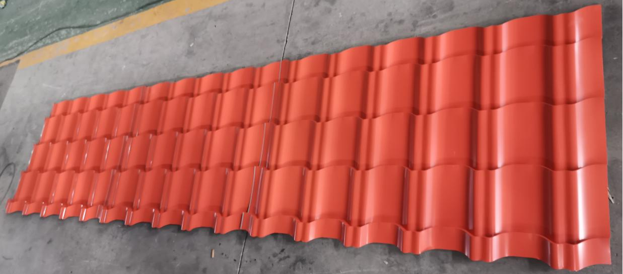 Glazed tile roofing sheet machine